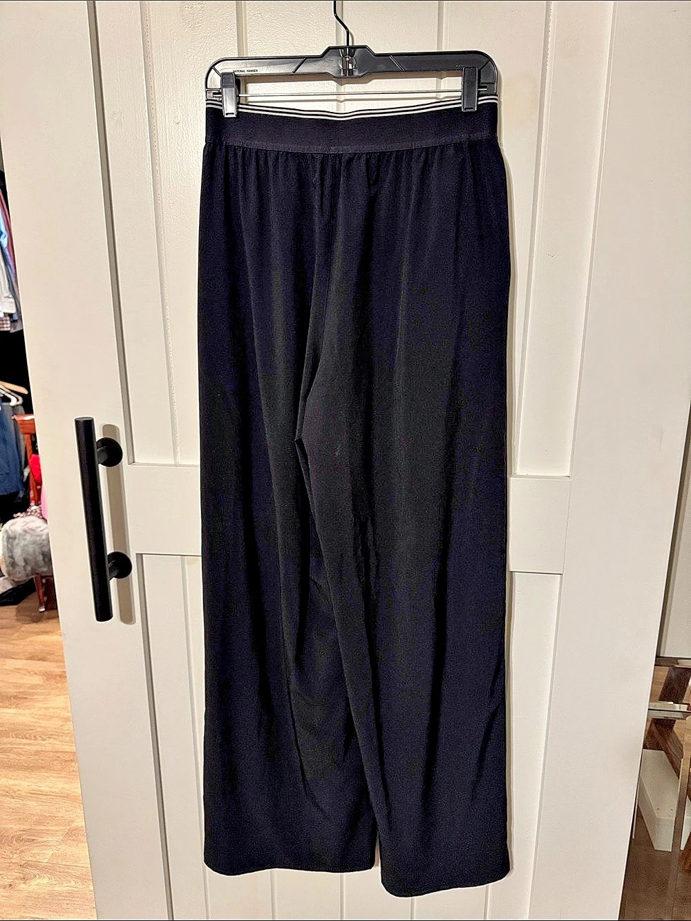 Athleta Stratosphere High Rise Wide Leg Pant Black Medium Tall Black